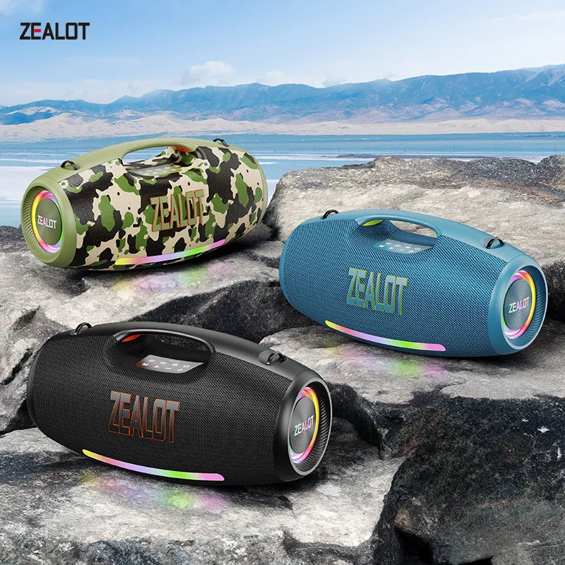 Portable Speakers, Massive Bass Party Boombox IPX7 Waterproof Speaker - Large