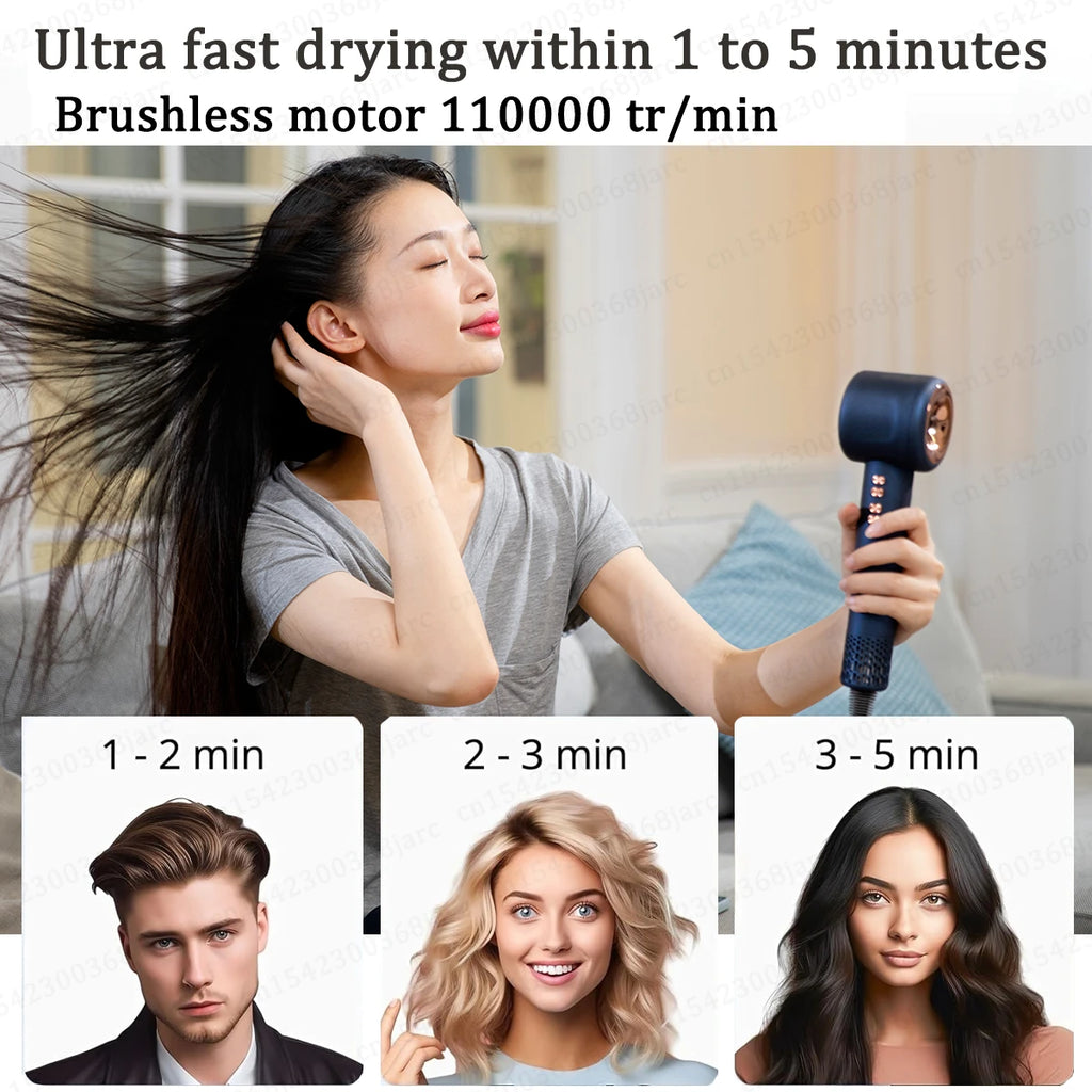 スーパーヘアドライヤー 220V 葉のないヘアドライヤーパーソナルヘアケアスタイリングマイナスイオンツール定アニオン電気ヘアドライヤー